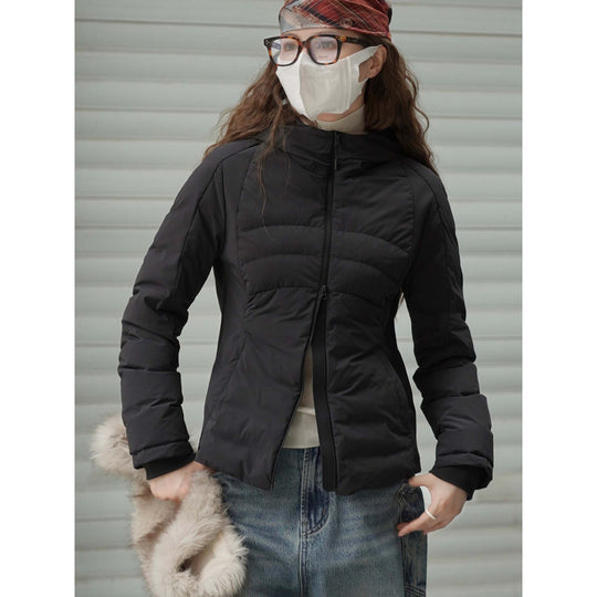 Damen Steppjacke mit Kapuze, leicht wattiertem Futter und Daumenloch-Ärmeln Nord Taschen