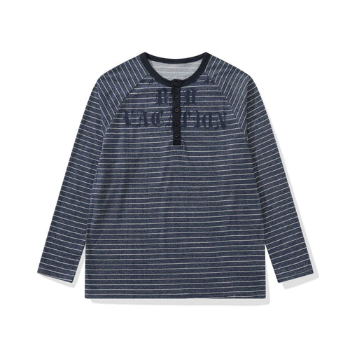 Herren Longsleeve-Henley mit Raglanärmeln und Knopfleiste Nord Taschen