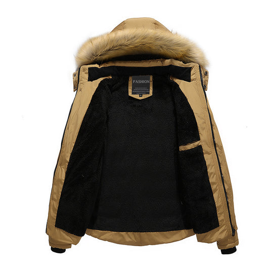 Herren Thermo-Parka im Urban-Outdoorstil mit abnehmbarer Kunstfellkapuze und Mikrofleece-Innenfutter Nord Taschen