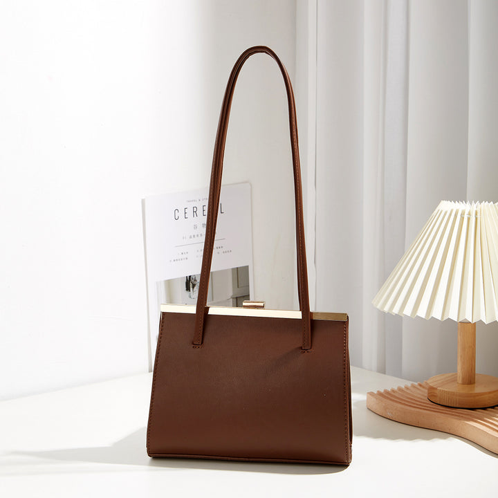 Damen elegante Schultertasche mit modernem Klappenverschluss und strapazierfähigem Kunstleder Nord Taschen