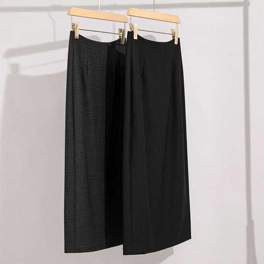 Damen Maxirock aus Feinstrick mit geradem Fall und hoher Taille Nord Taschen