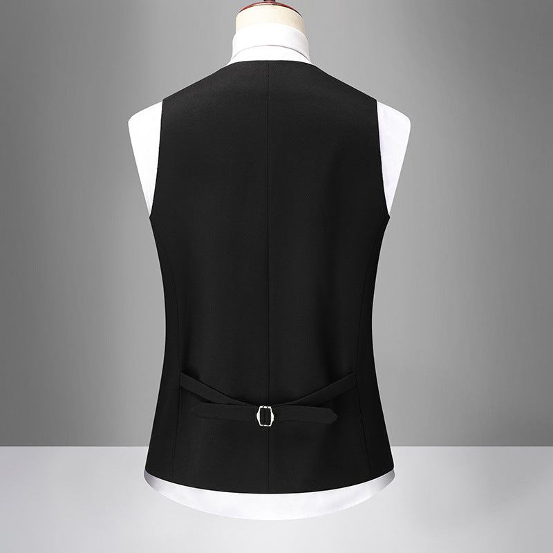 Herren Elegante Slim-Fit Anzugweste mit V-Ausschnitt und Pattentaschen Nord Taschen