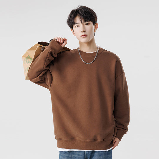 Unisex Oversize Rundhals-Sweatshirt aus schwerer Baumwollmischung mit geripptem Saum und Raglanärmeln Nord Taschen