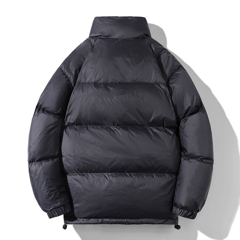 Herren Isolierte gesteppte Thermo-Pufferjacke mit Stehkragen und Kordelzugsaum Nord Taschen
