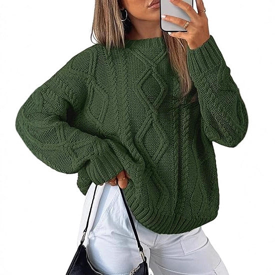 Damen Grobstrickpullover Nord Taschen