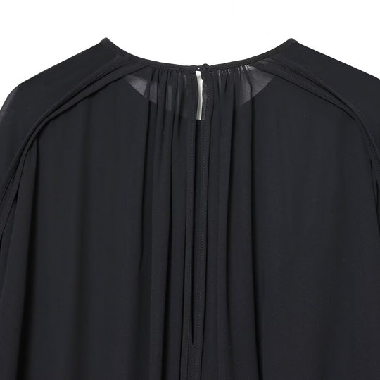 Damen asymmetrische Volant-Tunika mit Raffungen Nord Taschen