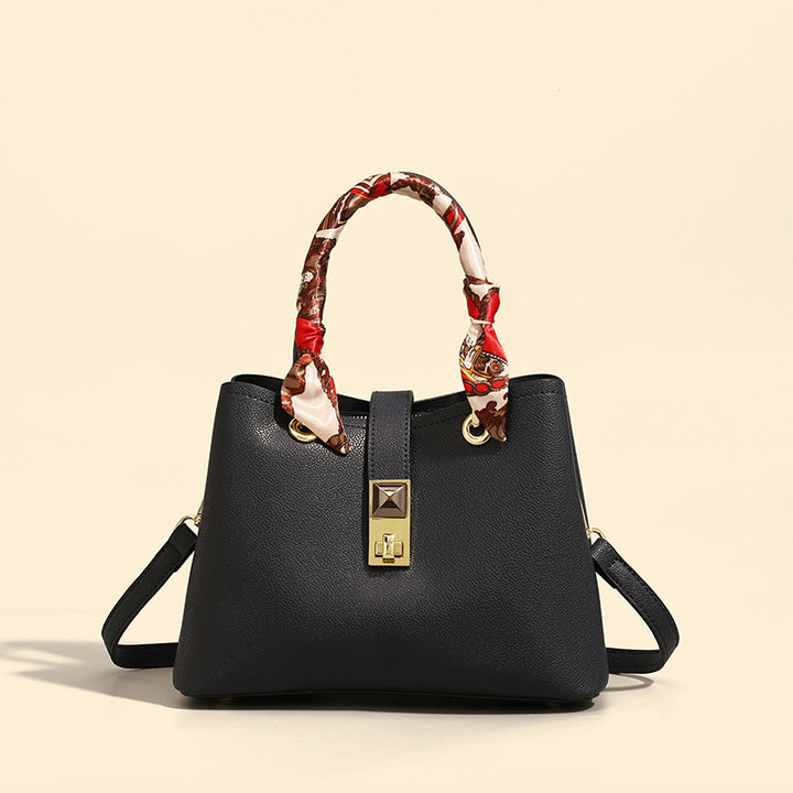 Damen Handtasche mit verspieltem Halstuch-Detail und elegantem Leder Nord Taschen