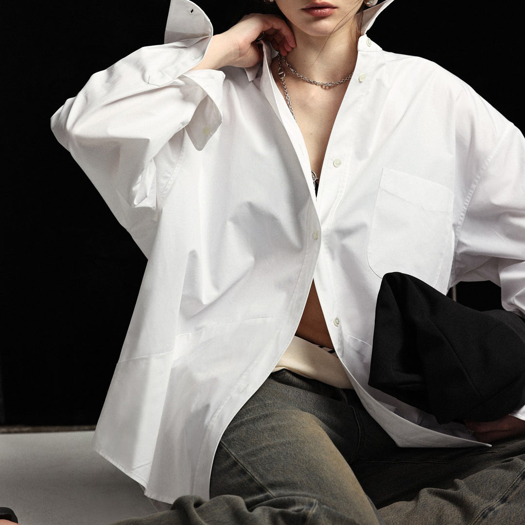 Damen Oversized Hemd Nord Taschen
