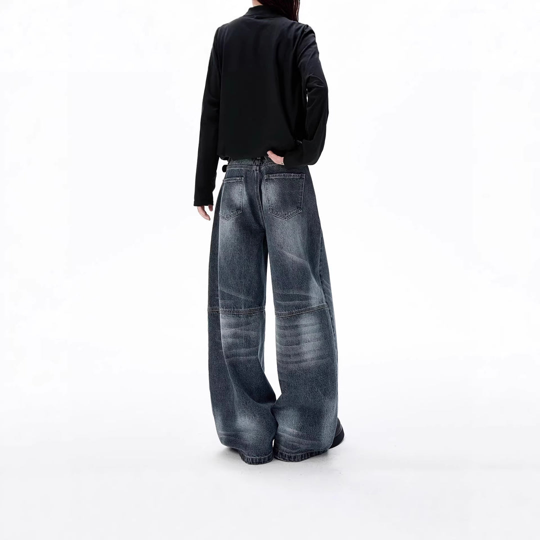 Unisex Trendige Weitgeschnittene Jeans Nord Taschen