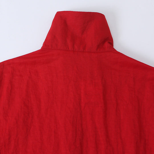 Damen Boxy-Übergangsjacke mit Stehkragen und Druckknopfleiste Nord Taschen