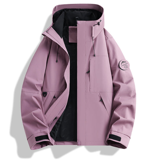 Herren Wasser- und Winddichte Softshell-Outdoorjacke mit verstellbarer Kapuze Nord Taschen