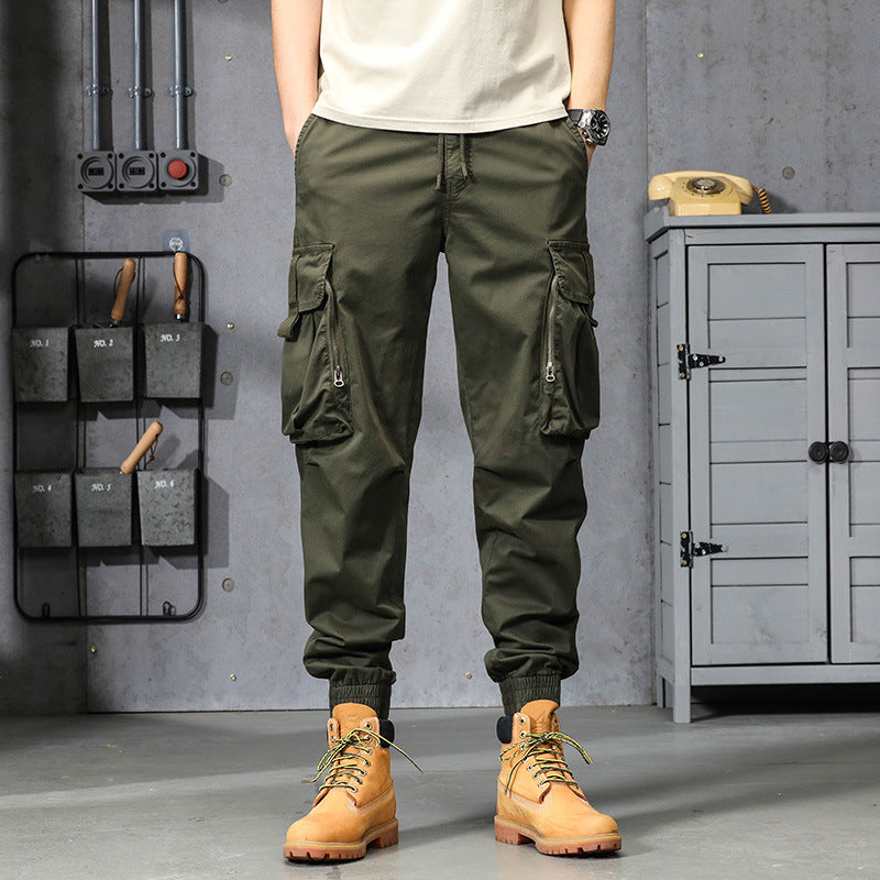 Herren Leichte Tactical-Cargo-Jogginghose mit Tunnelzugbund, Kniepaneelen und Multifunktionstaschen Nord Taschen