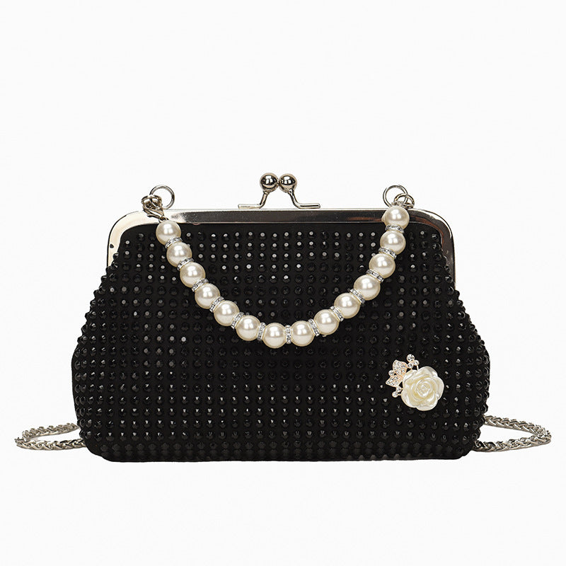 Damen Glamouröse Abendtasche mit Perlenverzierung und funkelndem Design Nord Taschen