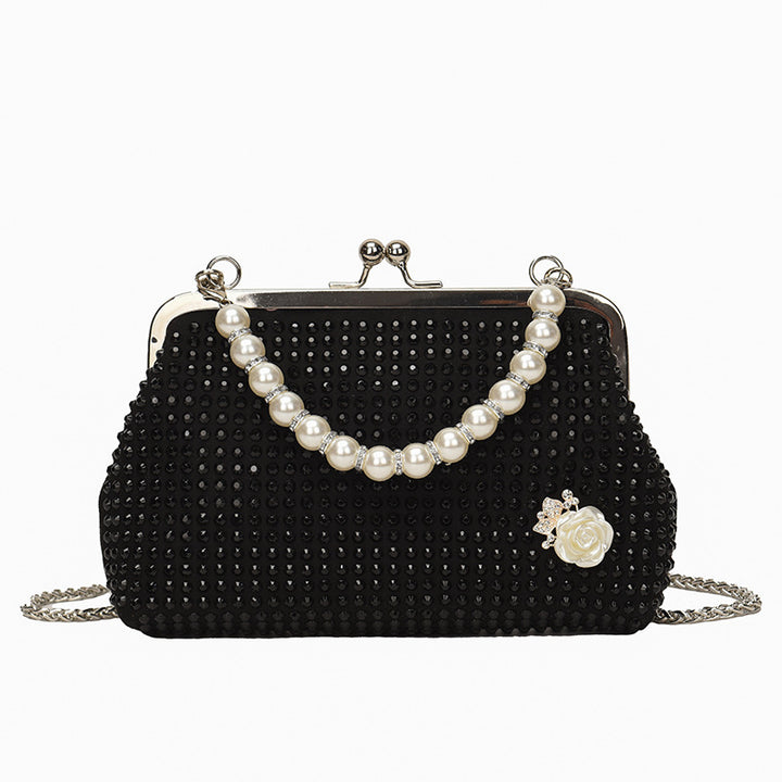 Damen Glamouröse Abendtasche mit Perlenverzierung und funkelndem Design Nord Taschen