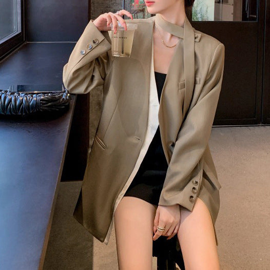 Damen Übergrößen Blazer mit asymmetrischem Design Nord Taschen