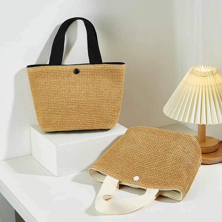 Damen Tote-Bag aus geflochtenem Material mit eleganten Tragegriffen Nord Taschen
