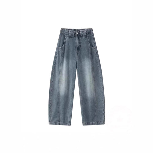 Damen Weitgeschnittene Jeans mit ausgefallenem Used-Look Nord Taschen
