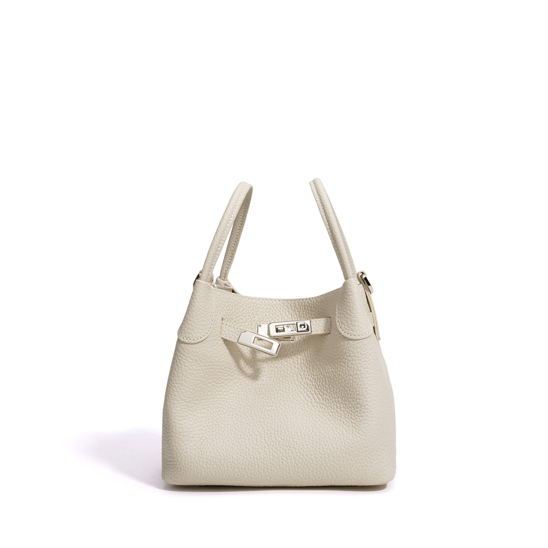 Damen-Handtasche aus strukturiertem Leder mit praktischen Fächern Nord Taschen