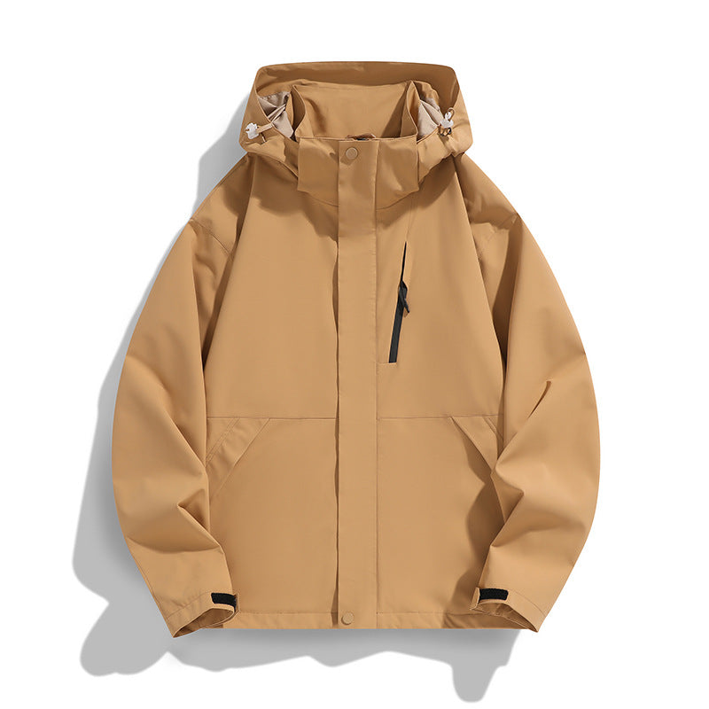 Damen Oversize Softshell-Kapuzenjacke mit Drop-Shoulder, verdeckten Reißverschlüssen und Kordelzug Nord Taschen