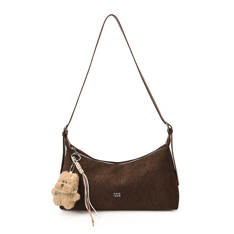 Damen Hobo-Tasche mit charmantem Tieranhänger und praktischem Kordelzug Nord Taschen