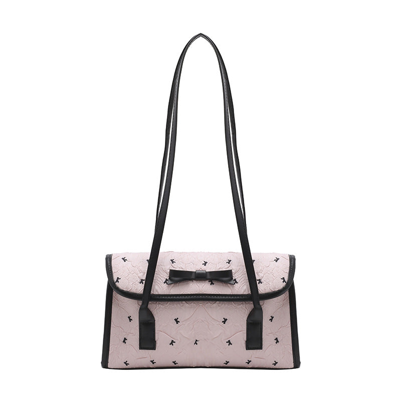 Damen Umhängetasche mit floralem Relief und elegantem Schleifenakzent Nord Taschen