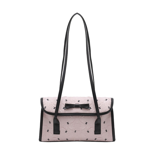 Damen Umhängetasche mit floralem Relief und elegantem Schleifenakzent Nord Taschen