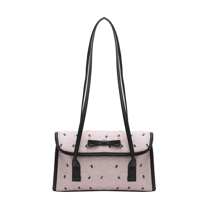 Damen Umhängetasche mit floralem Relief und elegantem Schleifenakzent Nord Taschen