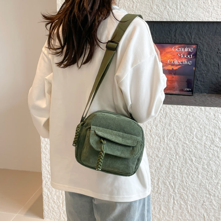Damen Umhängetasche mit strukturiertem Cord-Design und praktischen Fächern Nord Taschen