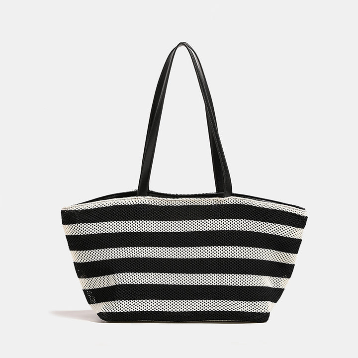 Damen Strandtasche mit praktischen Seitentaschen und stylischen Streifen Nord Taschen