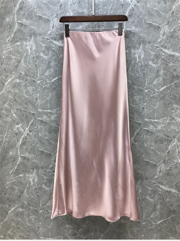 Damen Eleganter Midi-Rock aus hochwertigem Satin Nord Taschen