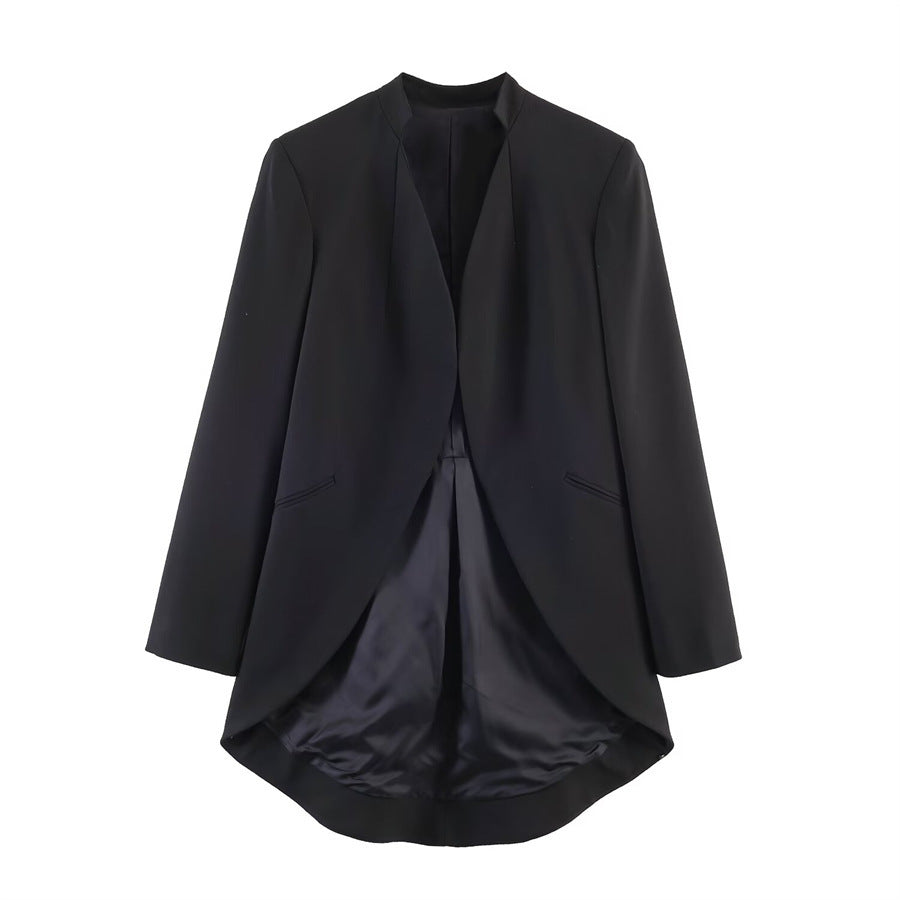 Damen Hochtaillierte elegante Anzughose mit Bügelfalte und geradem Bein Nord Taschen