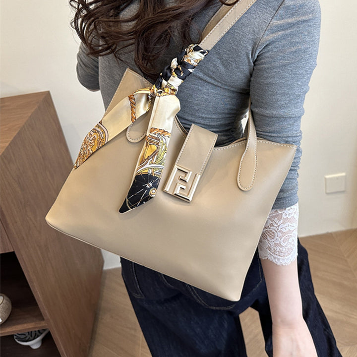 Damen Handtasche mit elegantem Knotenverschluss und modischem Halstuch Nord Taschen