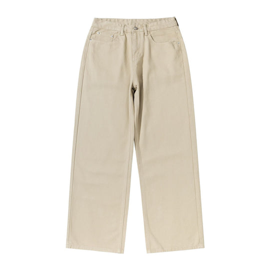 Damen Weite Cropped-Hose mit hohem Bund, geradem Bein und Five-Pocket-Design Nord Taschen
