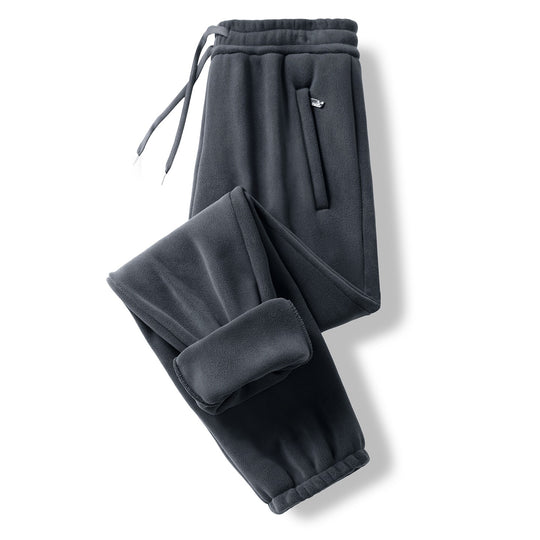Herren Thermo-Fleece-Jogginghose mit angerauter Innenseite und Kordelbund Nord Taschen