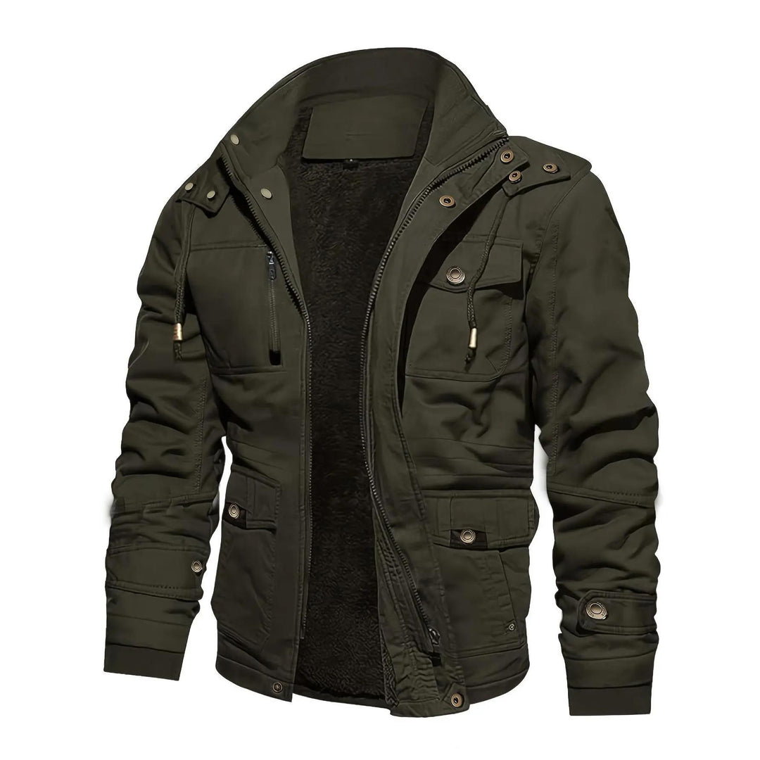 Herren Thermo-Feldjacke mit Teddyfutter, Kapuze und Mehrfachtaschen Nord Taschen
