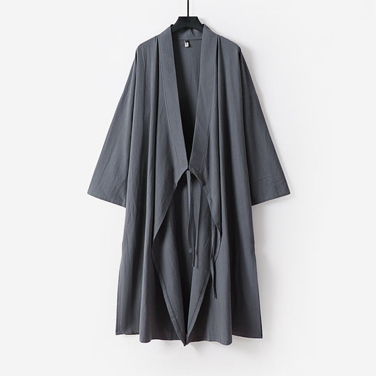 Damen Langer ärmelloser Kimono-Weste mit minimalistischer Linienführung und dekorativem Knebelverschluss Nord Taschen