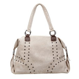 Damen modische Shopper-Tasche mit eleganten Nieten Nord Taschen