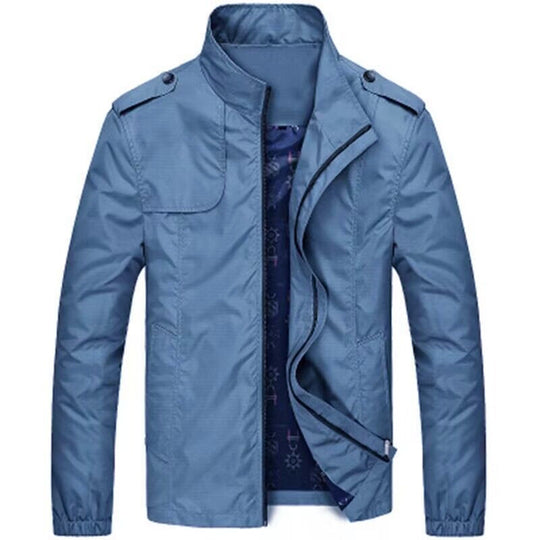 Herren leichte Utility-Fieldjacke mit Stehkragen und Epauletten Nord Taschen
