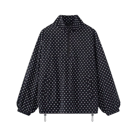 Damen Wasserabweisender Oversize-Anorak mit halbem Reißverschluss und Kängurutasche Nord Taschen