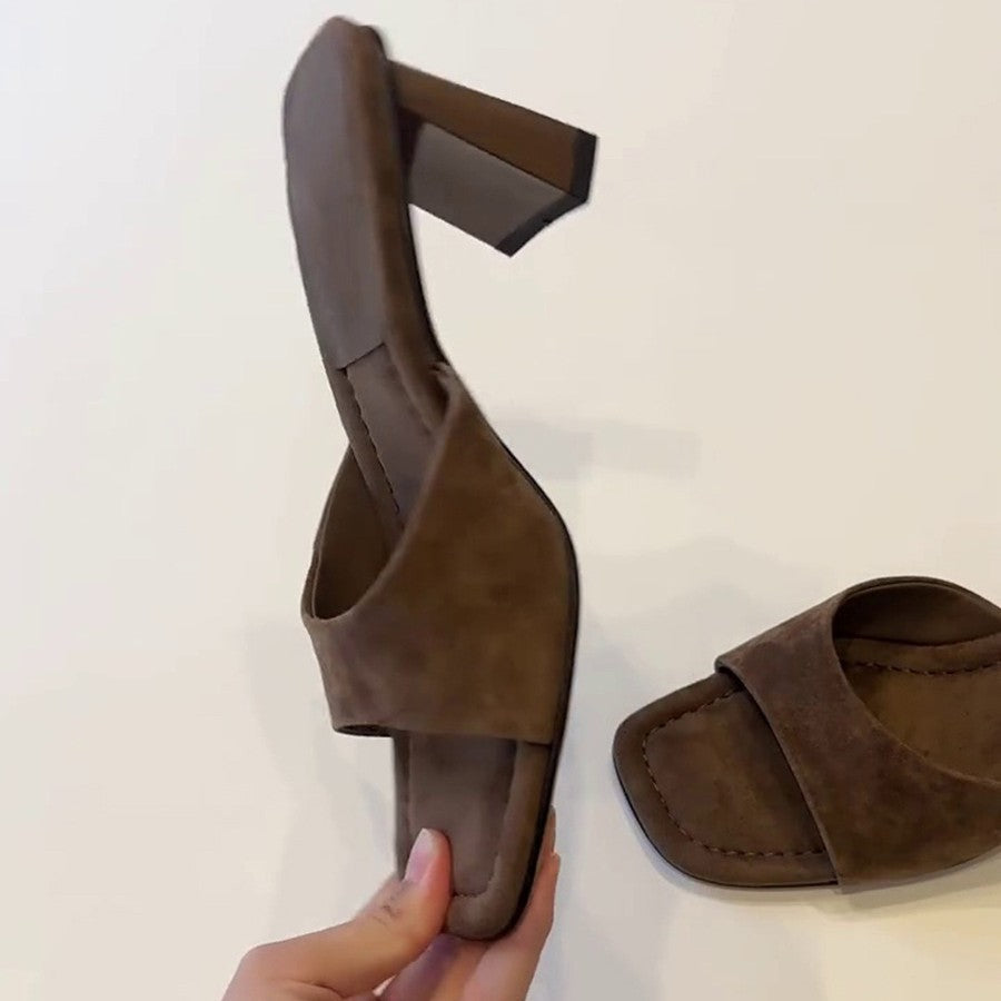 Damen Blockabsatz-Sandalen mit elegantem Riemen und weichem Fußbett Nord Taschen