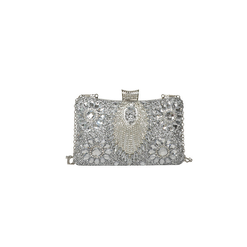 Damen Clutch-Tasche mit funkelnden Strass- und Perlenapplikationen Nord Taschen