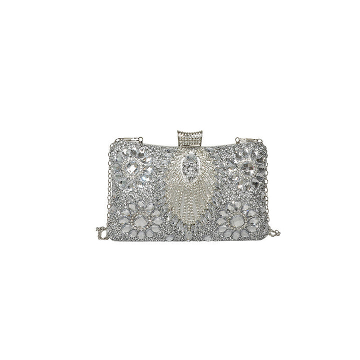 Damen Clutch-Tasche mit funkelnden Strass- und Perlenapplikationen Nord Taschen