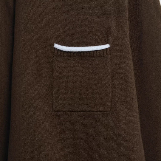 Damen Cardigan mit kontrastfarbener Knopfleiste und zweifarbigen Ärmeln Nord Taschen