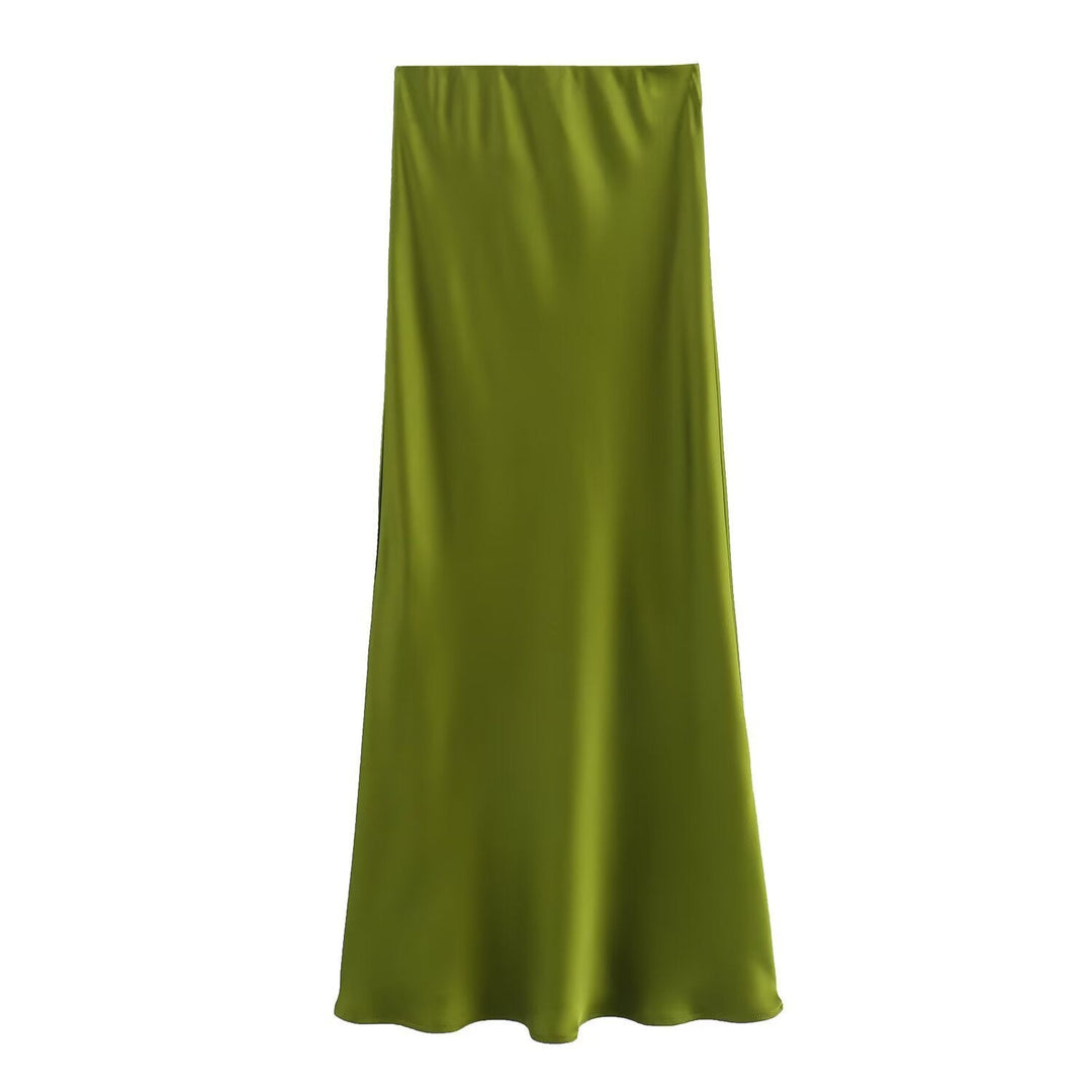 Damen langer Satinrock