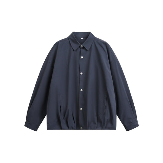 Herren Oversize Coachjacke mit Druckknopf‑Verschluss und geradem Saum Nord Taschen