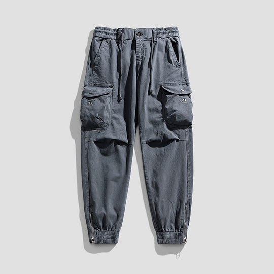 Herren Militärisch inspirierte Cargo-Joggerhose mit Tunnelzugbund und Klapp-Utility‑Taschen Nord Taschen