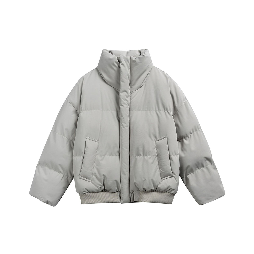 Damen Kurze wattierte Steppjacke im Boxy‑Cut mit hohem Stehkragen und Rippenbund Nord Taschen