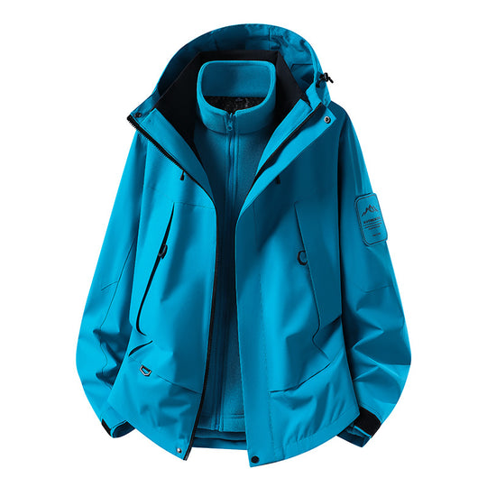 Unisex wasserfeste zweilagige Softshell-Regenjacke mit herausnehmbarem Fleecefutter und Kapuze Nord Taschen