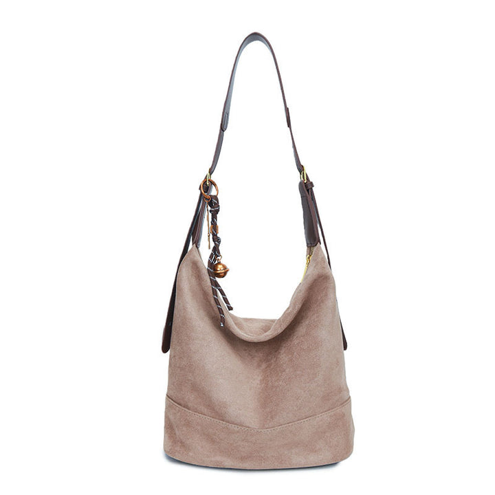 Damen Hobo Tasche aus weichem Wildleder mit luxuriösem Tragegriff Nord Taschen