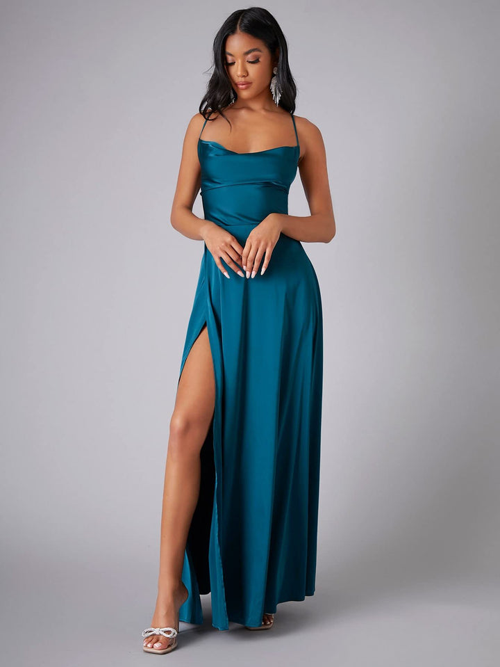 Elegantes Seiden Maxikleid Damen